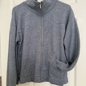 Vineyard Vines Gray Blue Front Zip